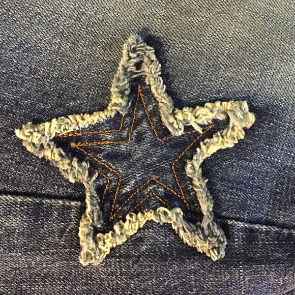 🦋Luella Patch Star Heart Embroidered Jeans Jrs 13 - Picture 7 of 8